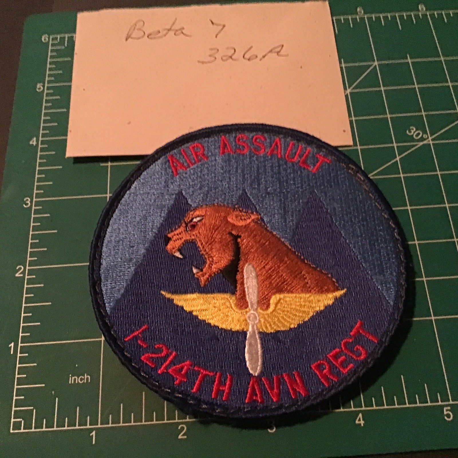 Vietnam War US 1st Battalion 214th AVIATION Regiment AIR ASSAULT Patch Hook