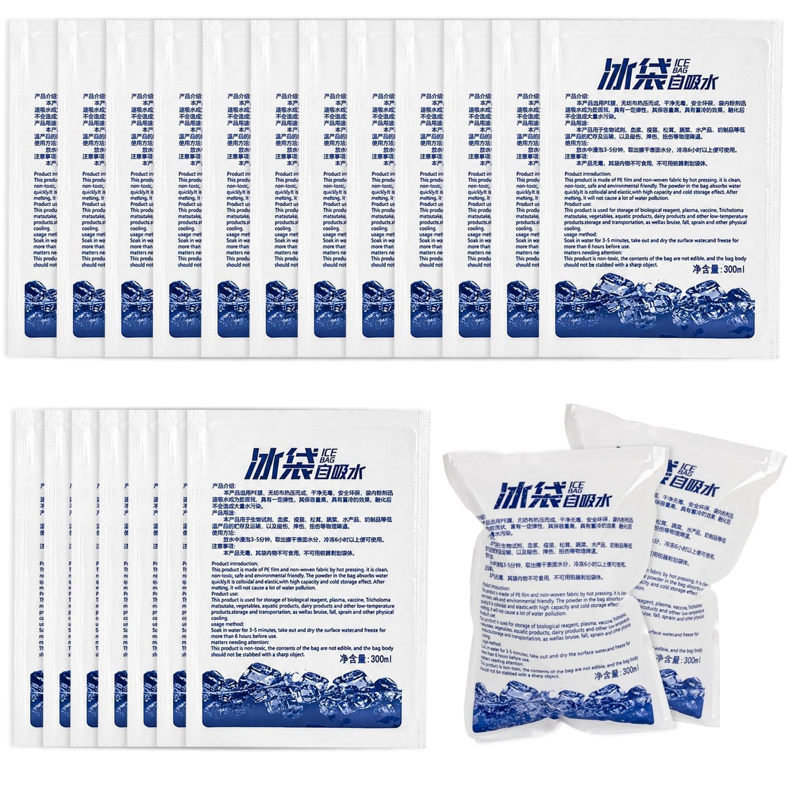 RAINFLOW 35 Pack Reusable Dry Ice Packs for Shipping Cold Ice Packs for Lunch...