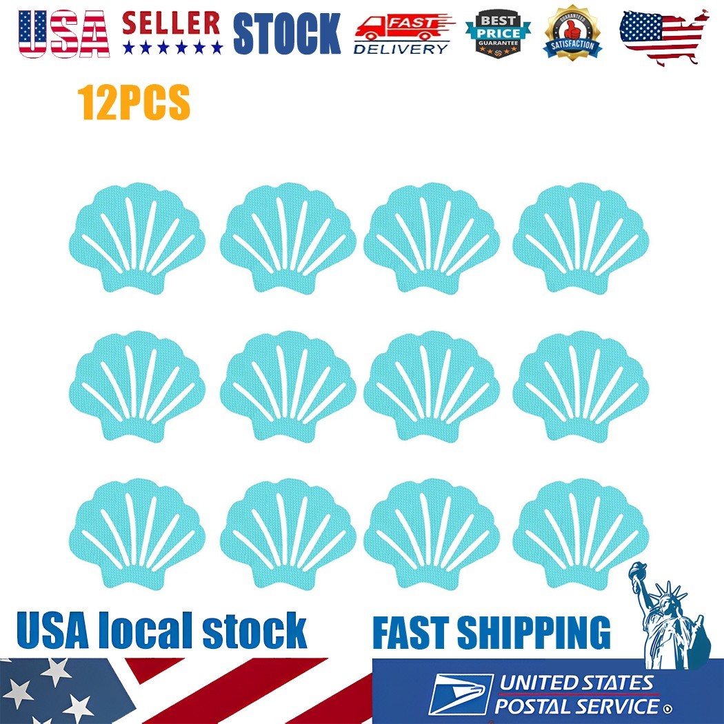 12Pcs Anti Slip Bath Grip Stickers Non Slip Shower Strips Pad Floor Safety Tape