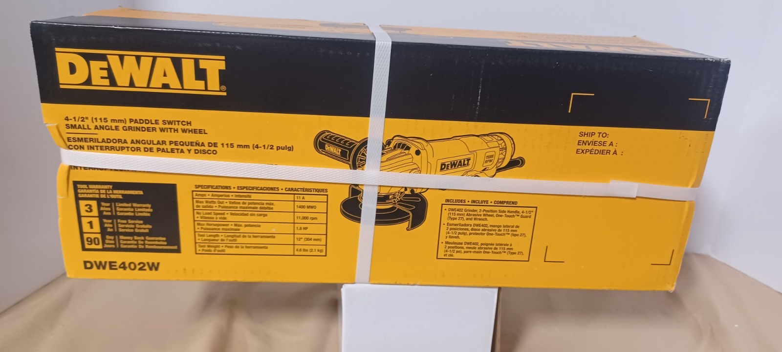 dewalt 4 1/2 angle grinder corded