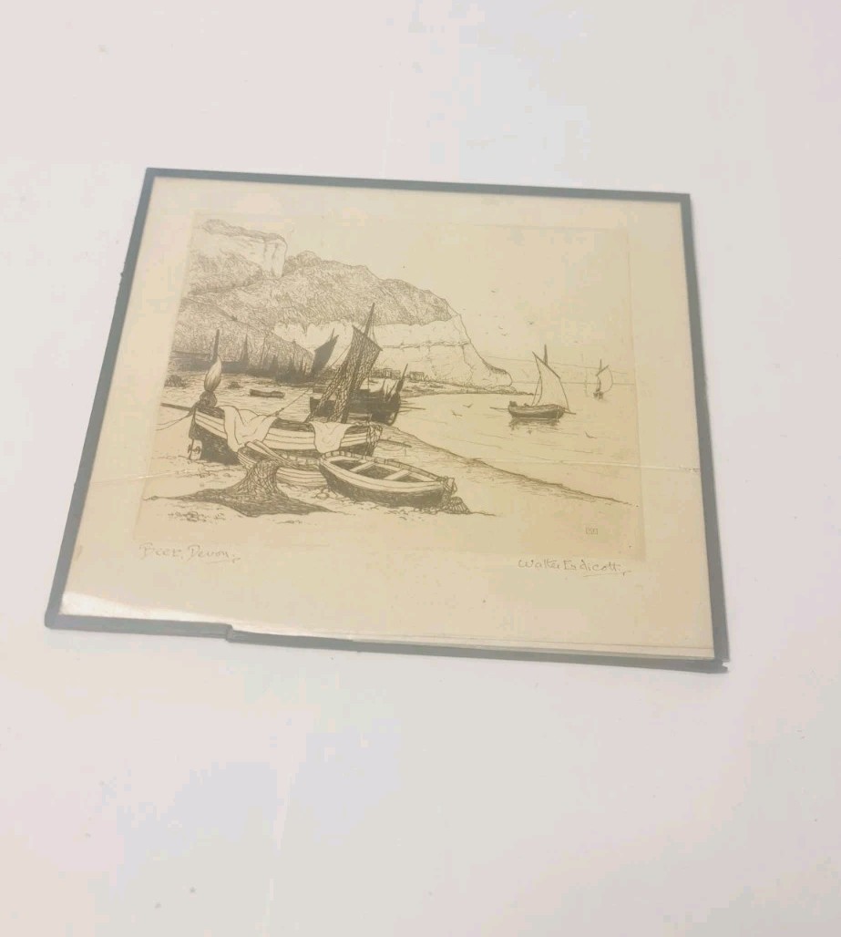 Signed, Late 19th Century Glazed Graphic Drawing Copy by Walter Endicott, Devon