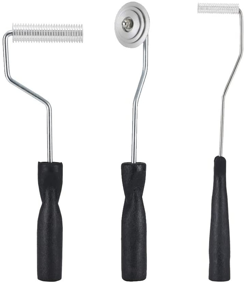 Fiberglass Roller Tools Kit, 3Pcs Fiberglass Resin Laminating Bubble R