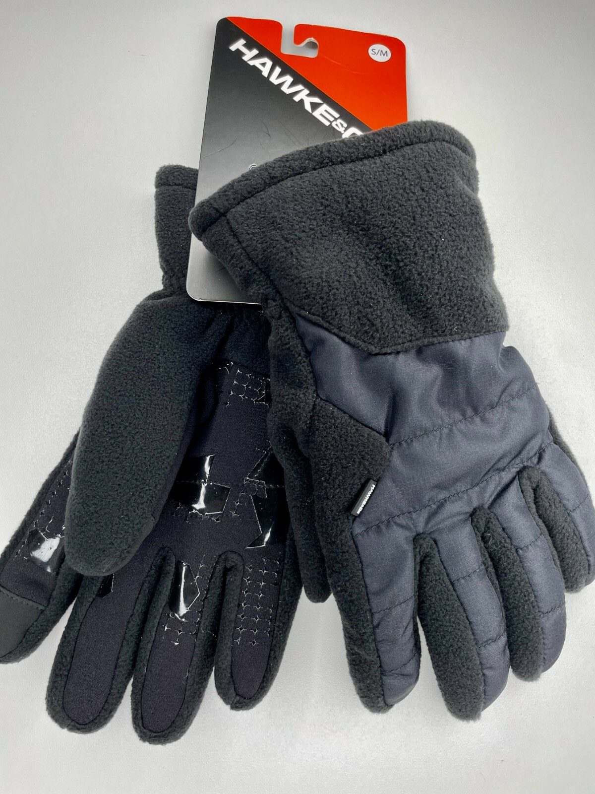 NWT Men’s Hawke & Co. Mid Weight Field Gloves Black Size Small / Medium $44