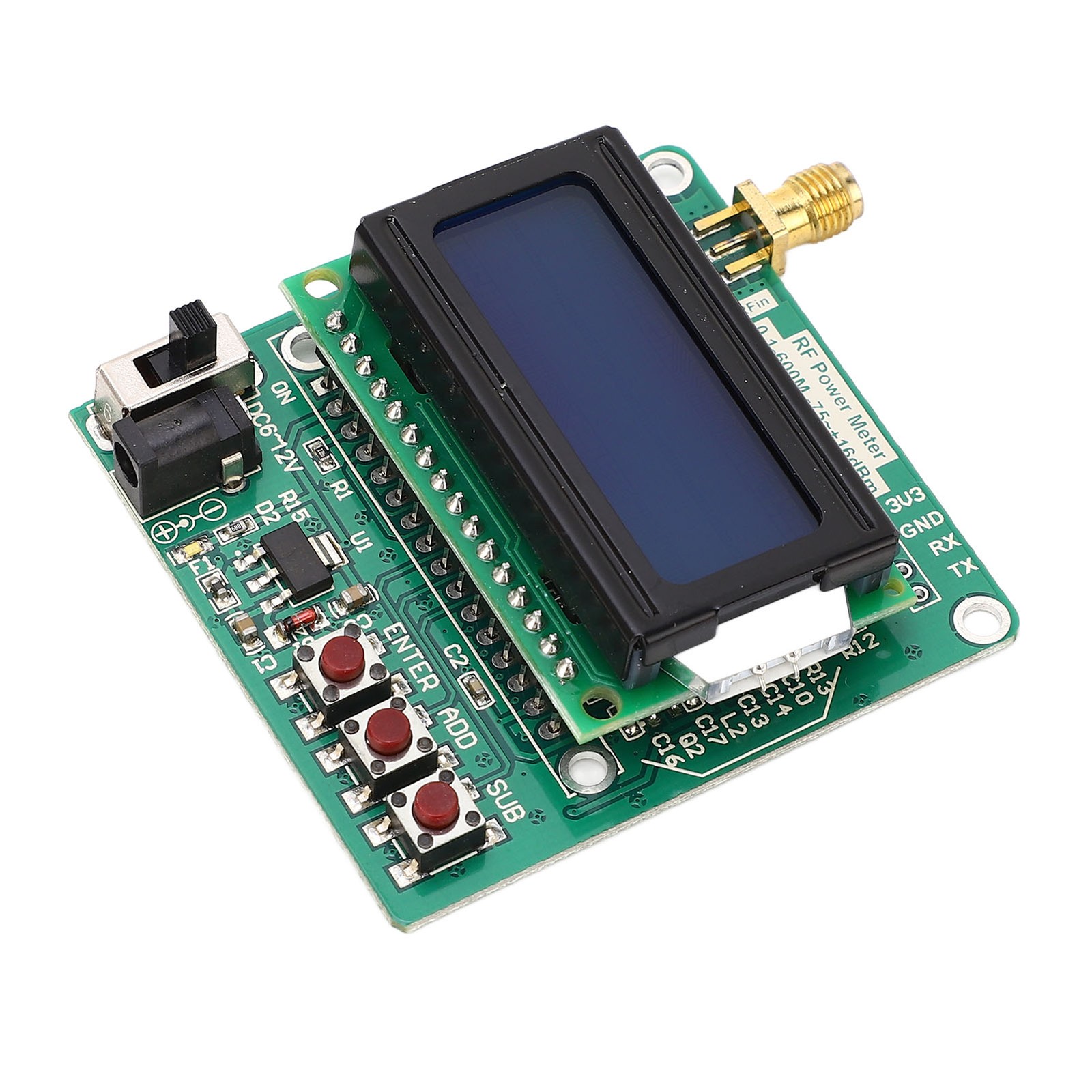 RF Power Meter Digital Display Settable Power Attenuation Logarithmic Detector ˇ