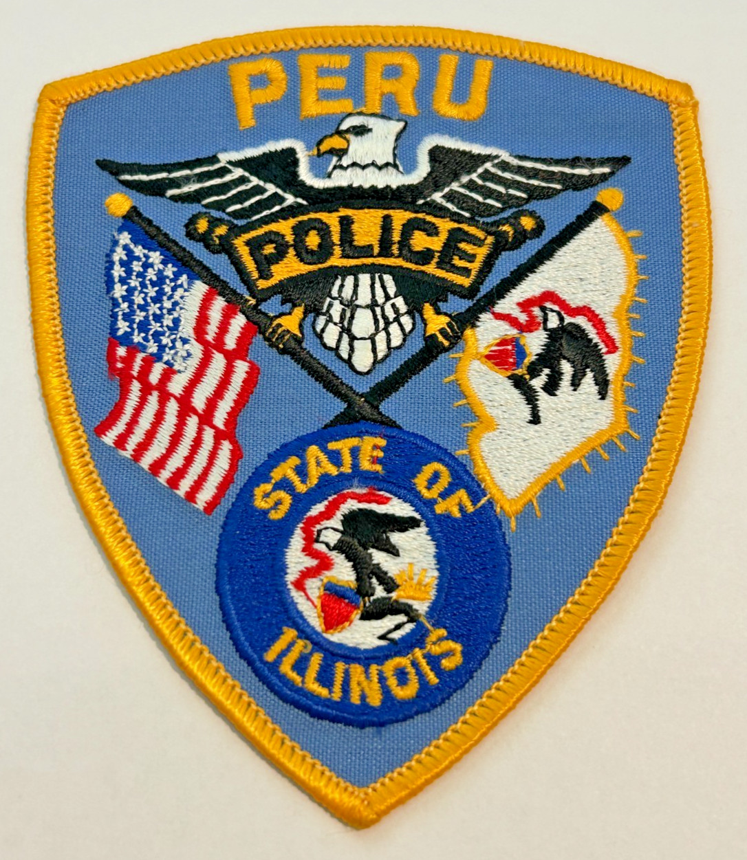 Vintage Peru Illinois Police Patch Unused