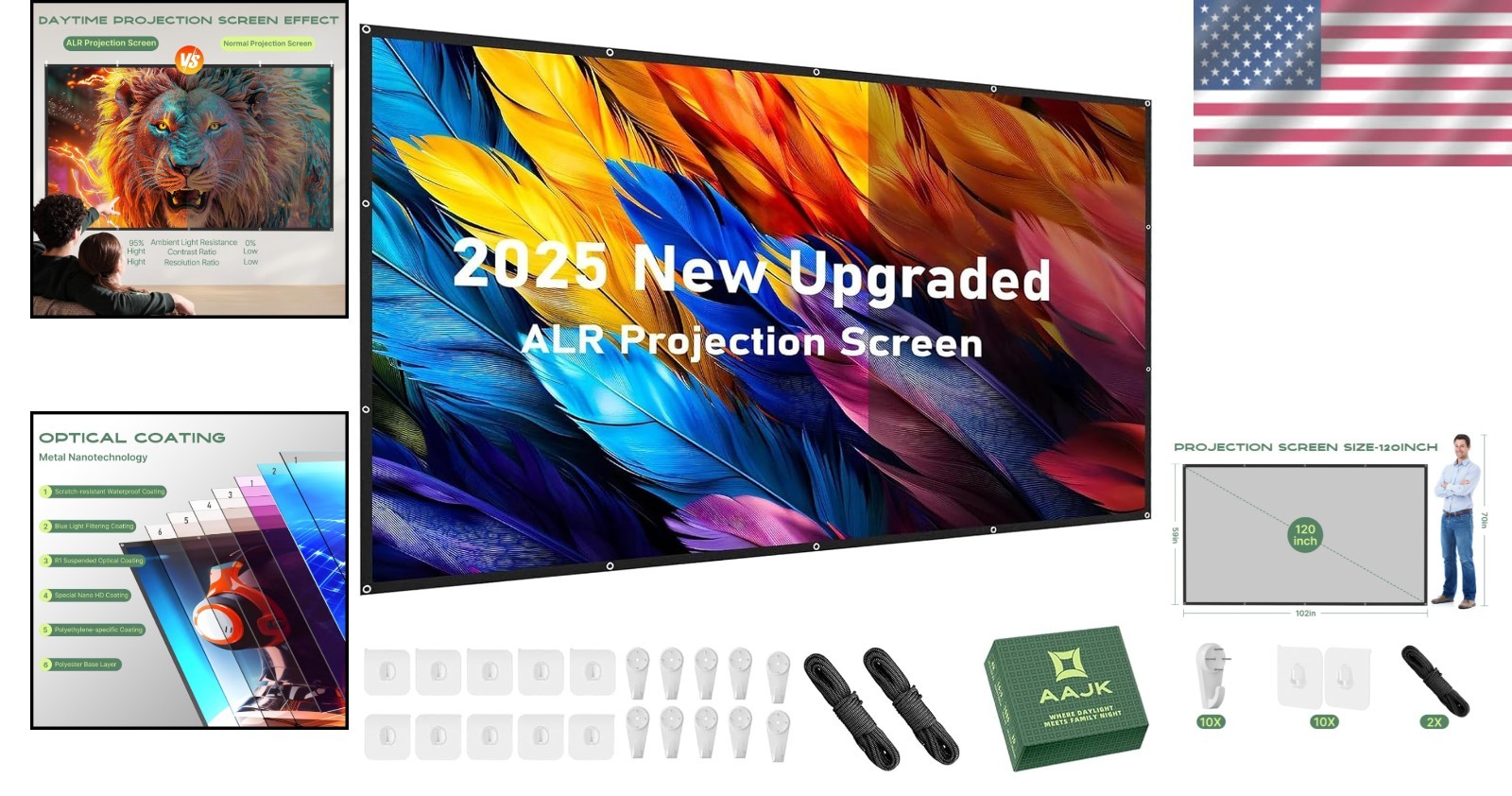 ALR Projector Screen 120in Pro for Bright Environments]\