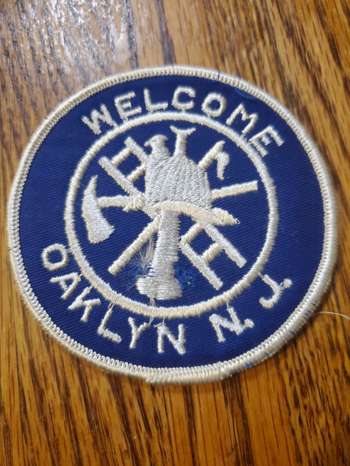 collectible patch for the Welcome Fire Department in Oaklyn, New Jersey