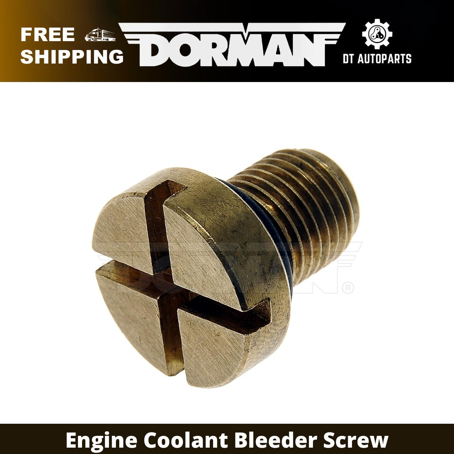 For 2018-2019 BMW 118i Dorman Engine Coolant Bleeder Screw
