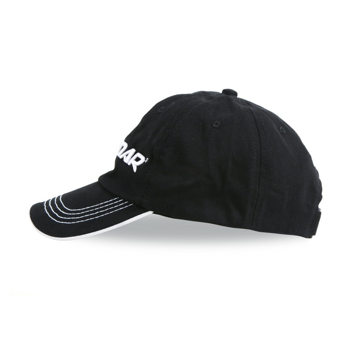 Orlimar Golf Adjustable Casual Hat - Black / White Golf Hat