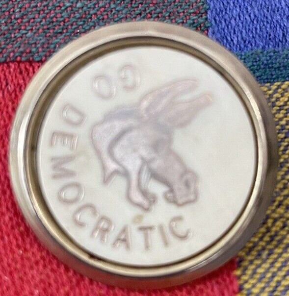 Vintage Go Democratic Donkey Political Clip Pin Joe Biden Obama Clinton