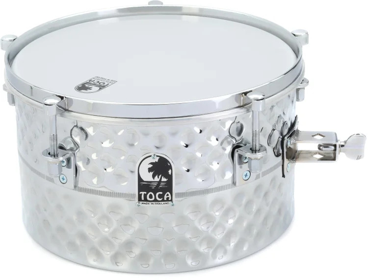 Toca Percussion Hand-hammered Timbale Snare Drum - 7 inch x 12 inch