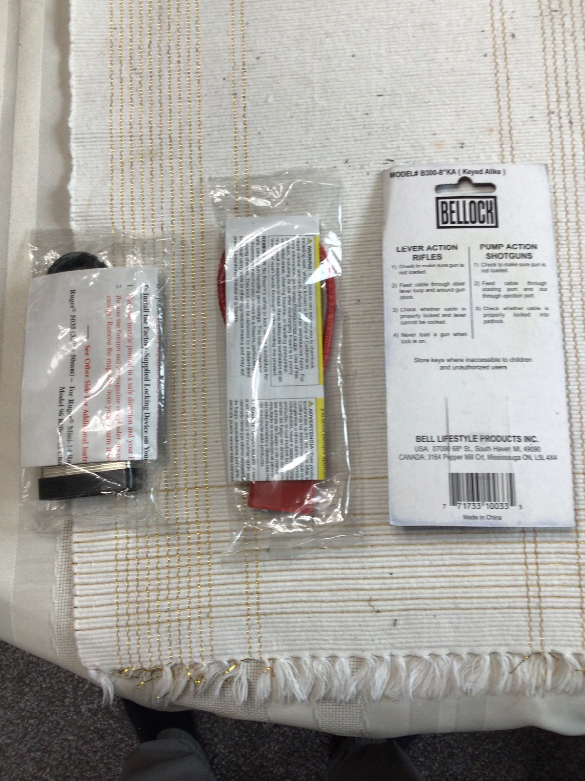 3 Various makes, GUN CABLE PAD LOCKS, Firearm Safety, Never Used or Opened.