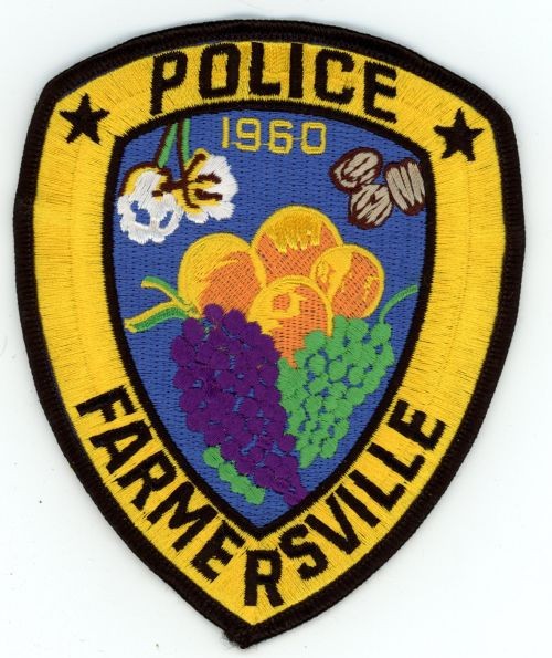 CALIFORNIA CA FARMERSVILLE POLICE NICE SHOULDER PATCH SHERIFF