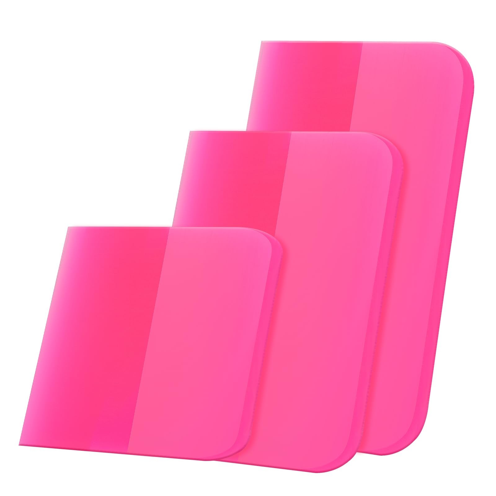 Trinkrittey 3 Pcs Pink Car 7.5*6.5*0.65cm; 10*7.5*0.65cm; 12*7.5*0.65cm,