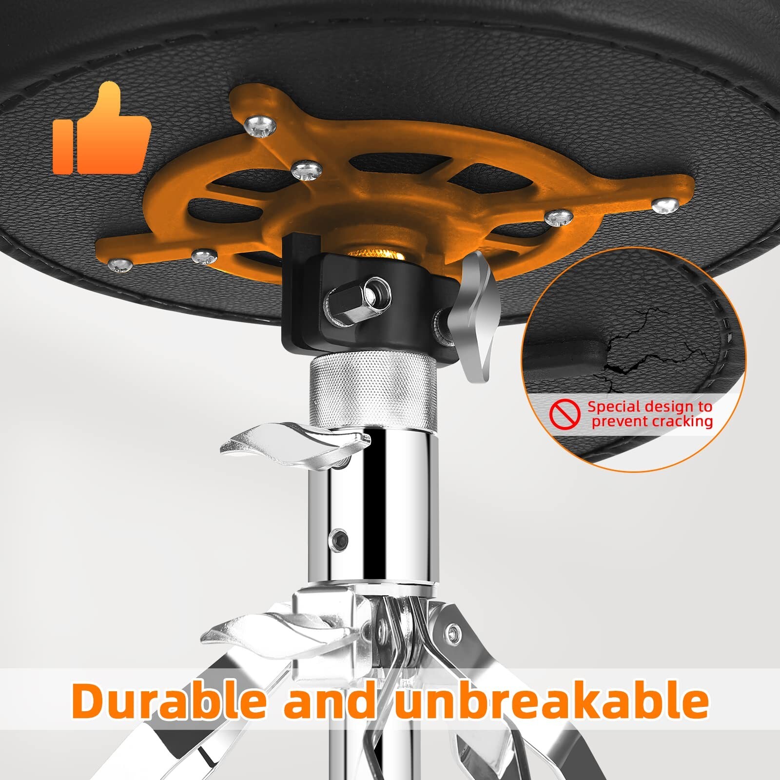 Drum Throne Seat,Adjustable Stool Drum Universal Thick Padded Drum Throne Dru...