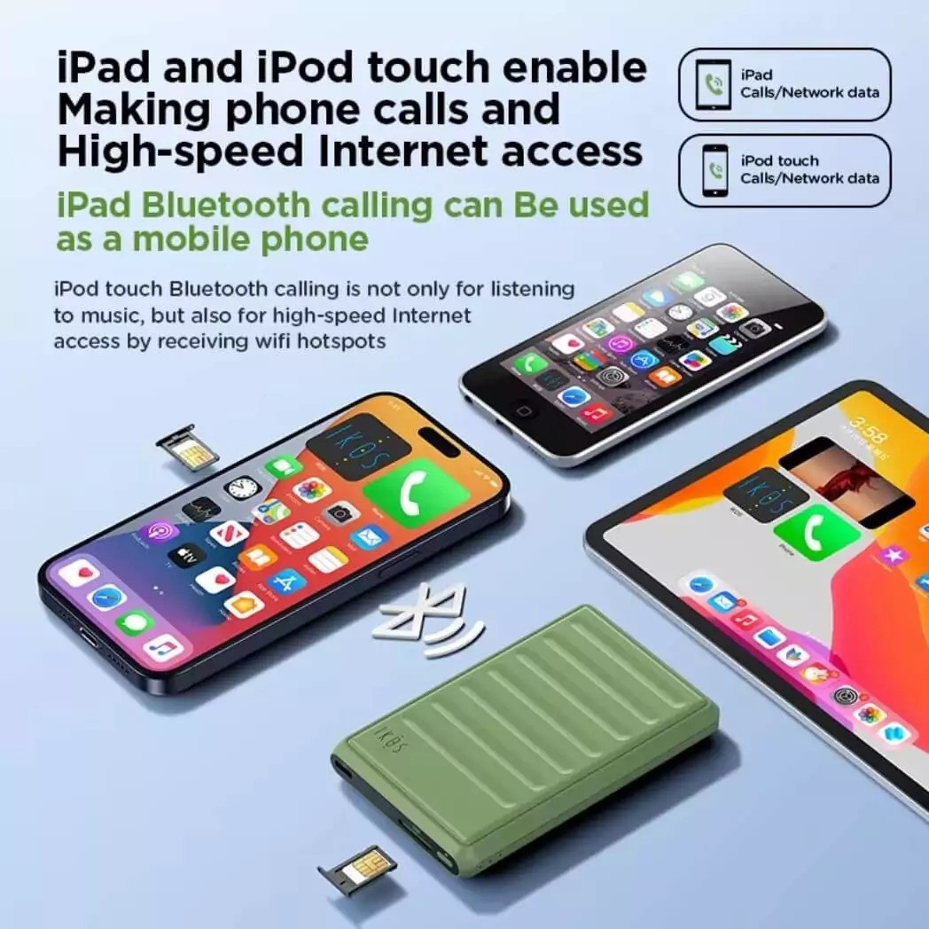 IKOS K7S 4G SIM Adapter For iPhone & Android – Single Sim - Call Text Functions
