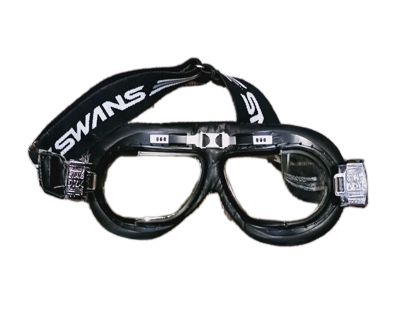 Vintage Swan DRX Riding Goggles Split Lens Leather