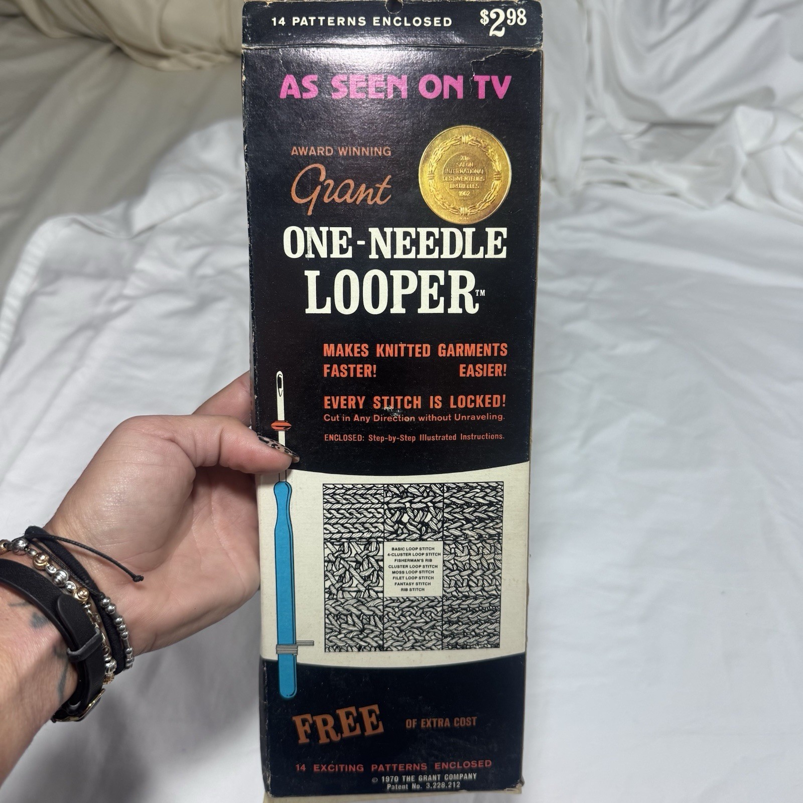 VTG 1970 Grant One-Needle Looper Complete NIB Box Fair Contents EXCELLENT Knit