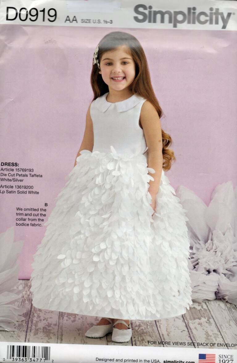 D0919 SIMPLICITY TODDLER'S & CHILD'S SPECIAL OCCASION W/VARIATIONS SZ 1/2-3