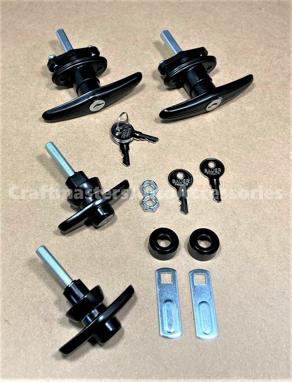 4 x Truck cap  locking T-handle complete combo kit # T500-T311-K  LEER / A.R.E.
