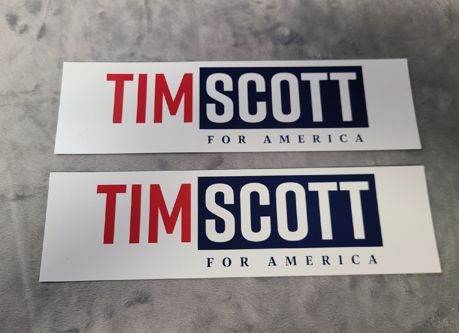 Tim Scott Bumper Sticker Presidential Hopeful 2024 Official 10.75" X 3" Lot Of 2
