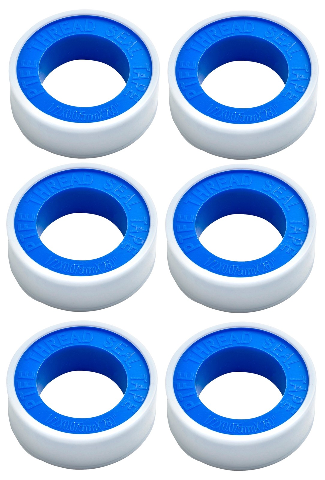 6 lot RoadPro SST901 Pipe Thread Tape 1/2 in x 260 in PTFE Sealant Plumbers Tape