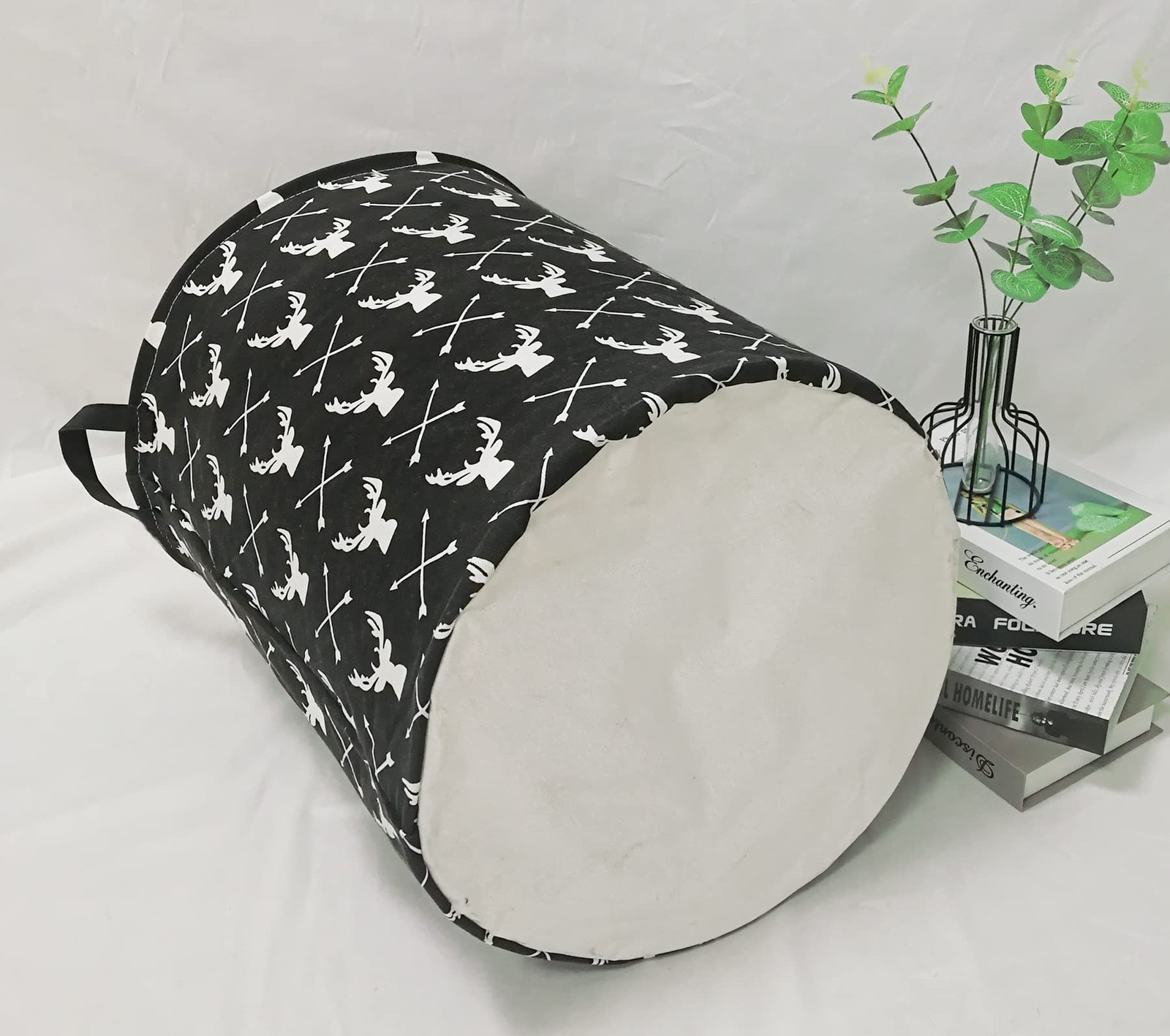 KUNRO Round Laundry Gift Basket Storage Hamper, Clothes Storage Organizer Bin...
