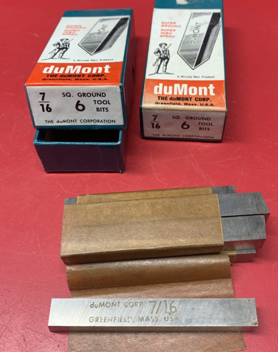 Machinist Lot of 12 duMont 7/16" x 7/16" x 3-1/2" Lathe Tool Bits Knife Maker