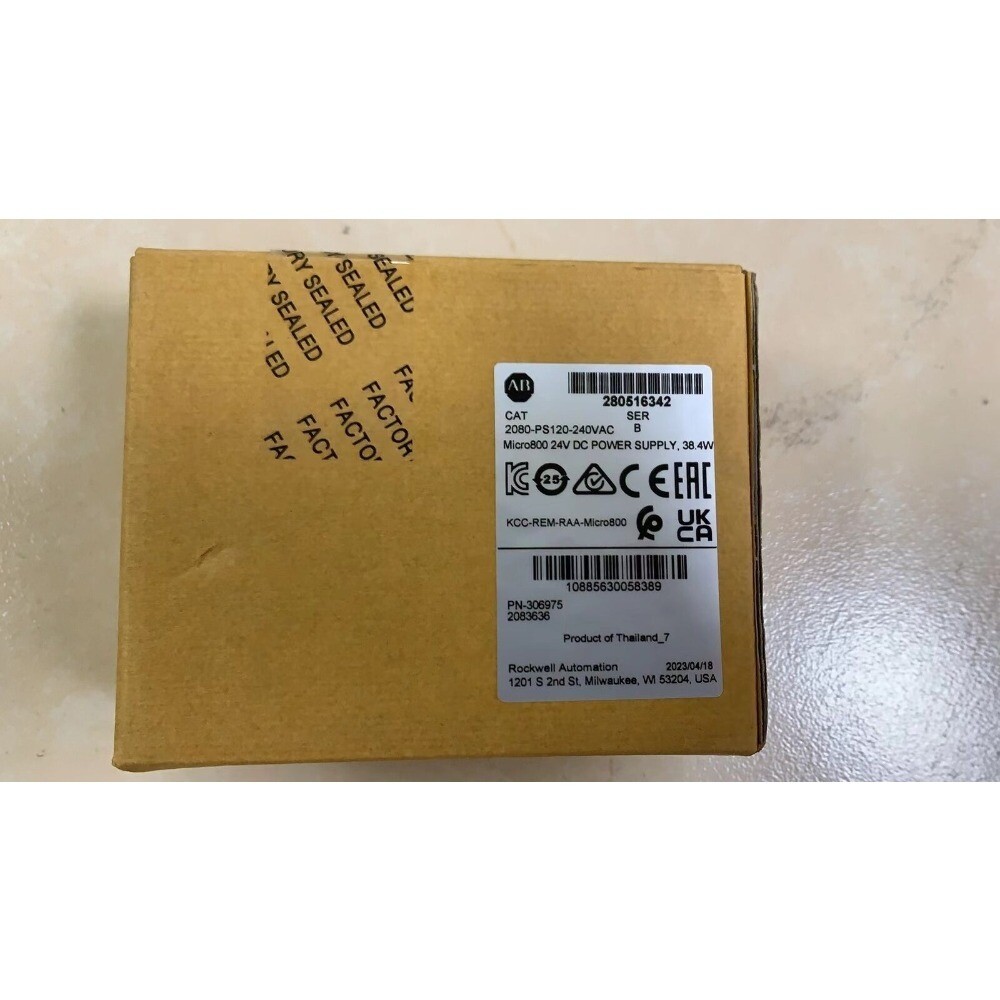 New AB CAT 2080-PS120-240VAC Micro800 24V DC POWER SUPPLY 38.4W US Free Tax