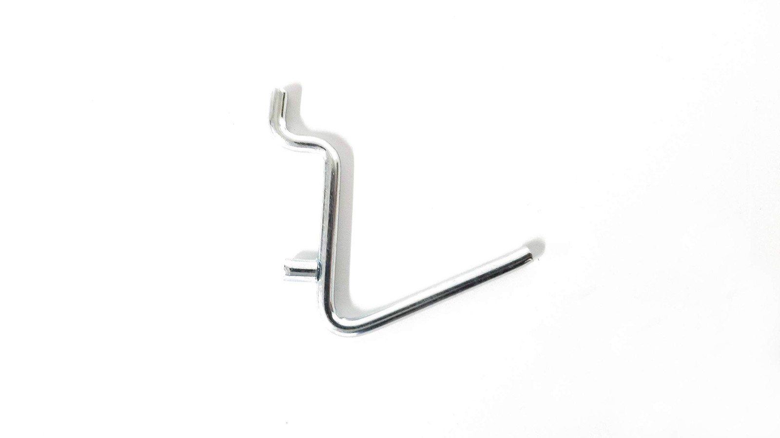 50Pack 1/8 Inch Thick Metal Pegboard Angle Hooks 1.5 Inch Garage Hanger