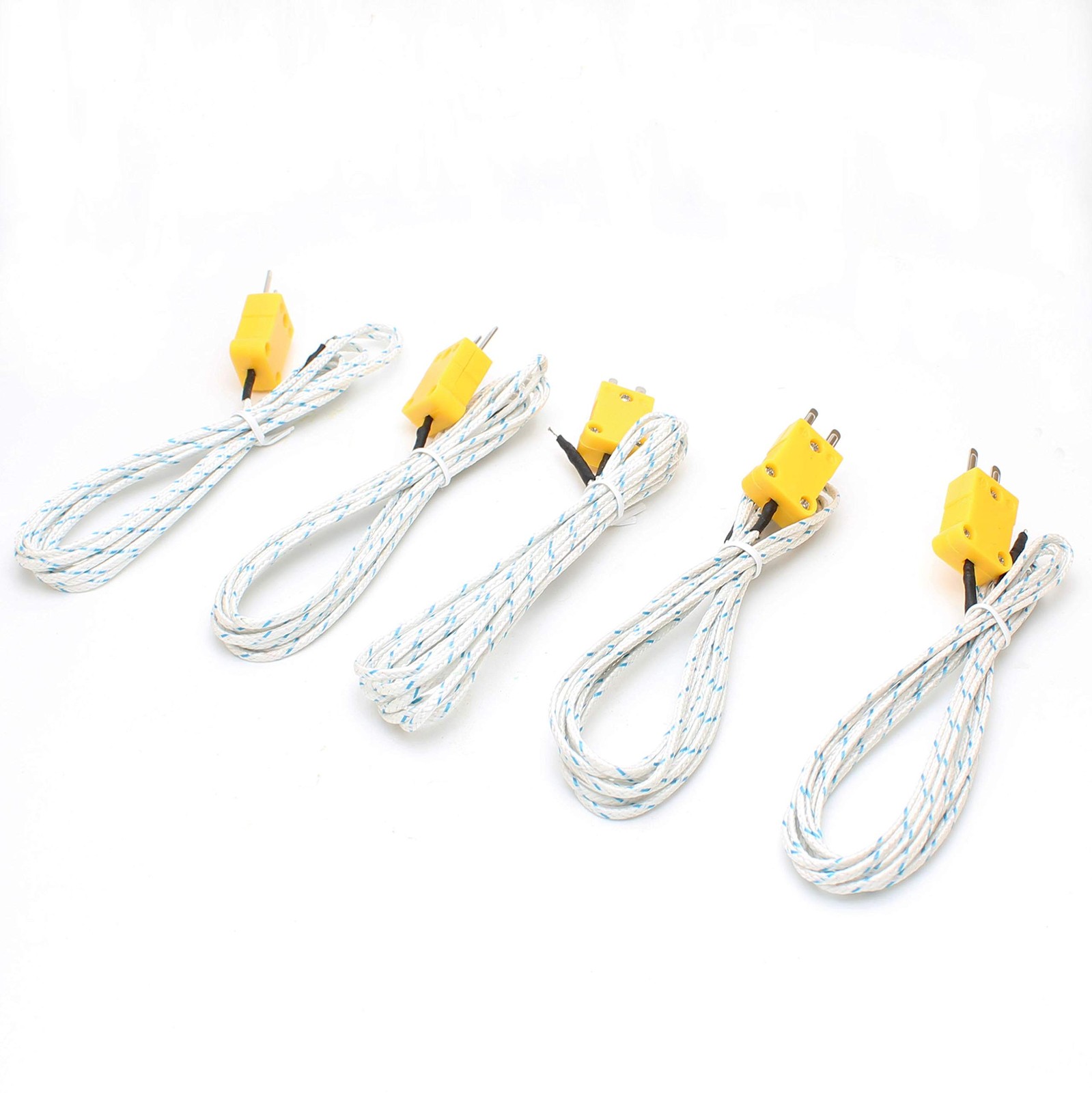 5 PCS 2M K Type Temperature Measuring Line Sensing Thermocouple Probe Sensor