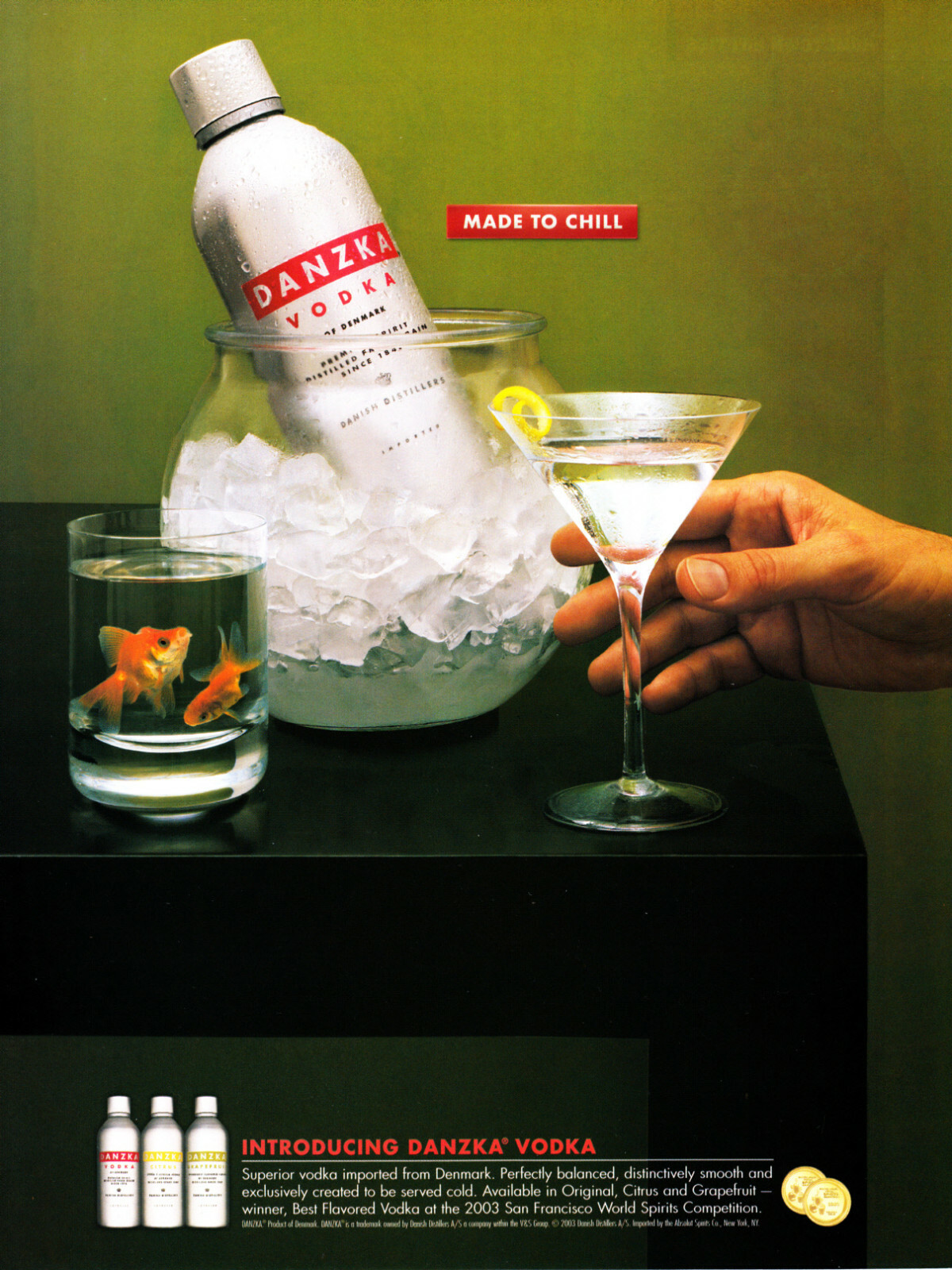 DANZKA VODKA AD #2 RARE 2003 OUT OF PRINT