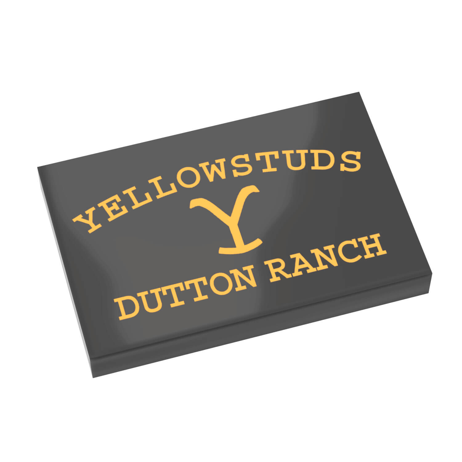 YellowStuds Sign - Dutton Ranch  - Custom Printed Lego (2x3 Tile) Cowboy Sign