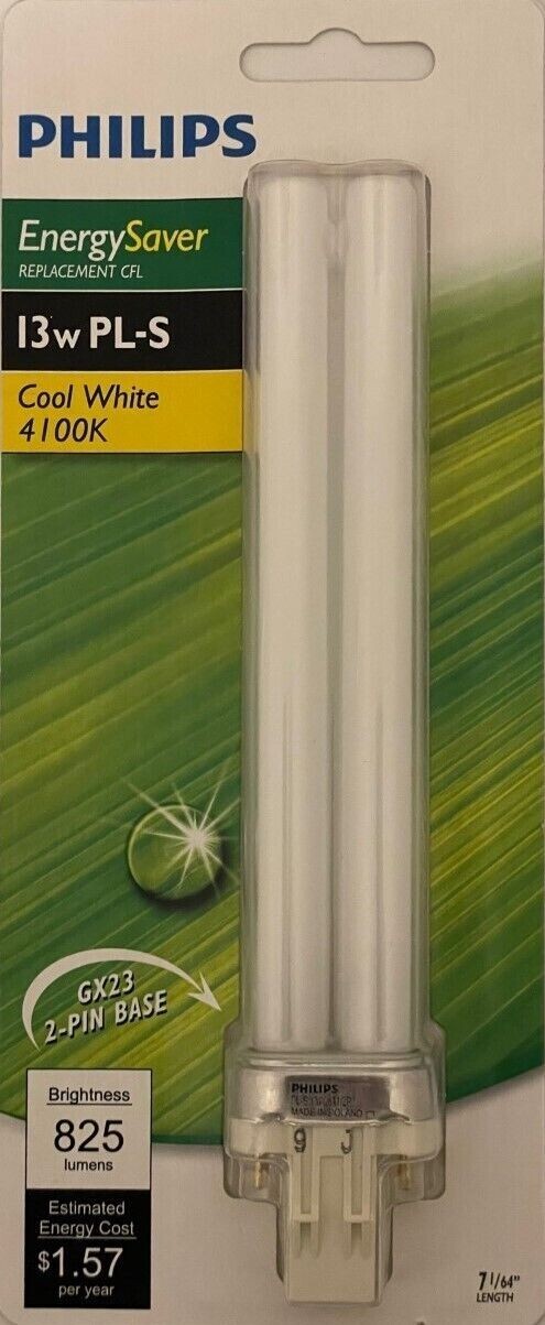 Phillips 434696 13W PL-C Cool White Compact Fluorescent Non-Dim Bulb