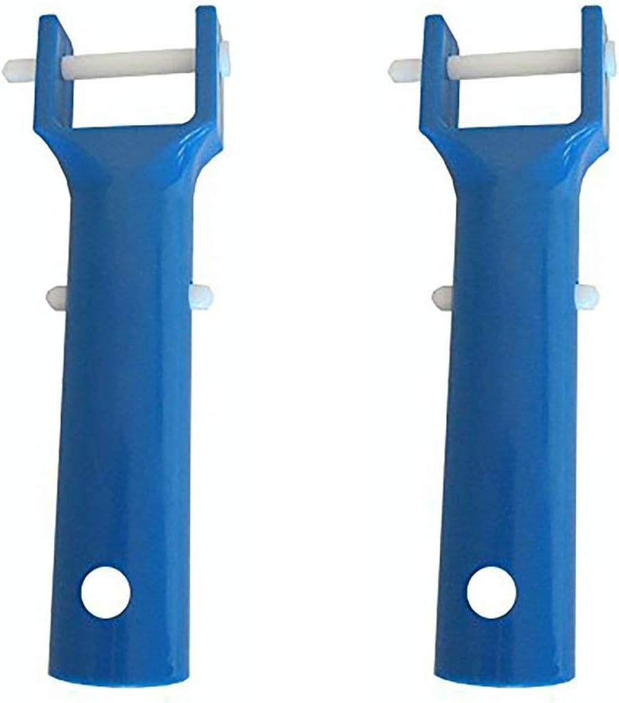 Efficient Pool Vacuum Handle Replacement with V-Clip & Pin - Sturdy Blue Design