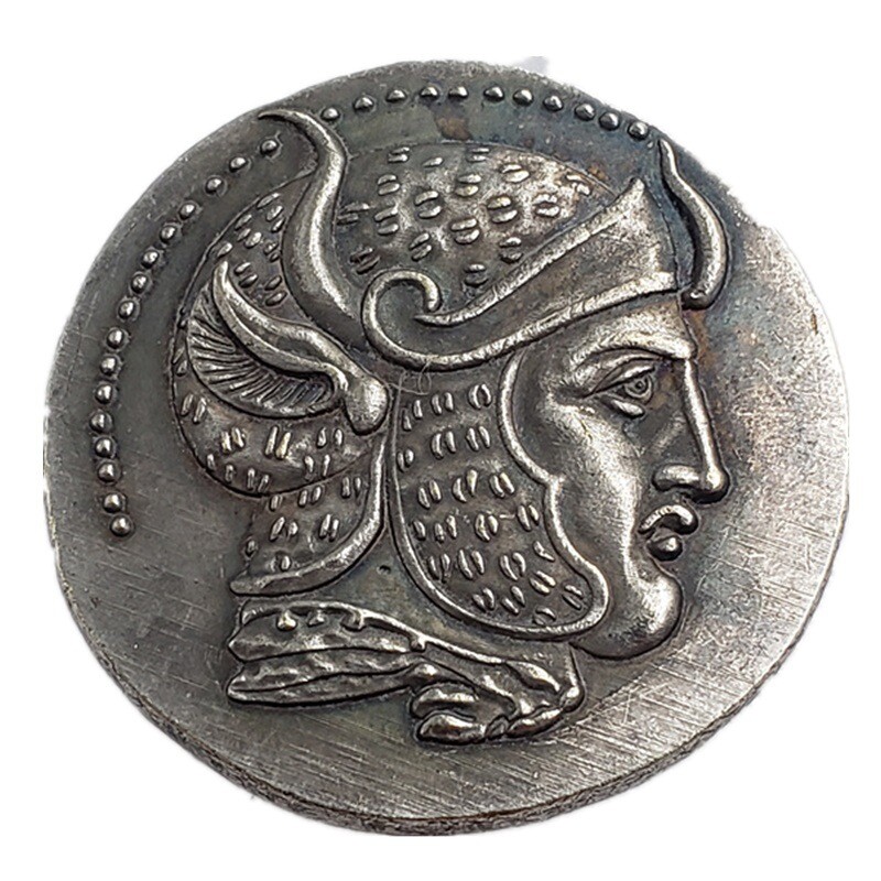 Silver Plated Antique Crafts Ancient Greek Coins- Copy Coin for Collection #3799
