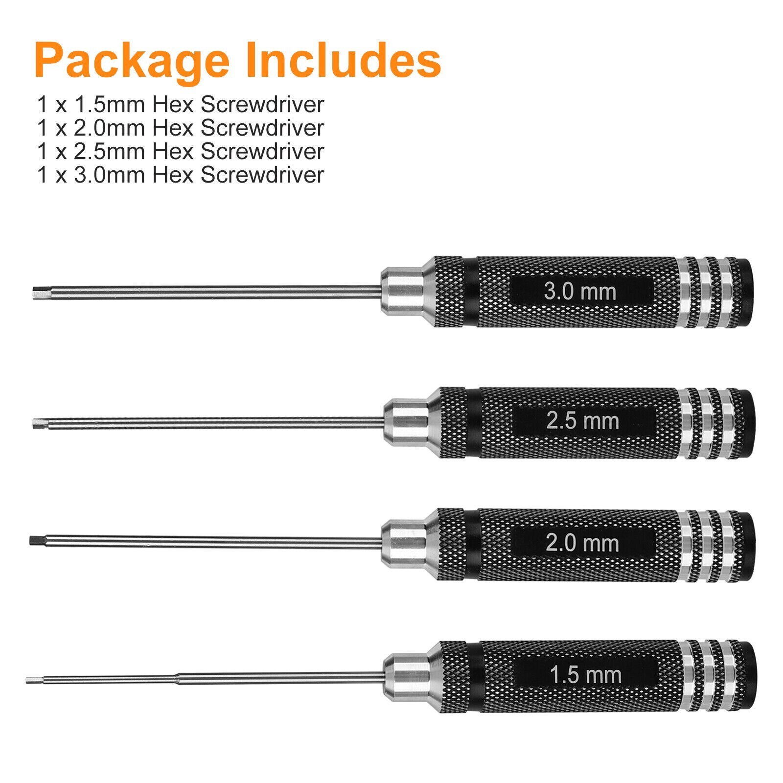 4-IN-1 Hex Screw Driver Set Repair Tools Kit 1.5mm 2.0mm 2.5mm 3.0mm For RC Car