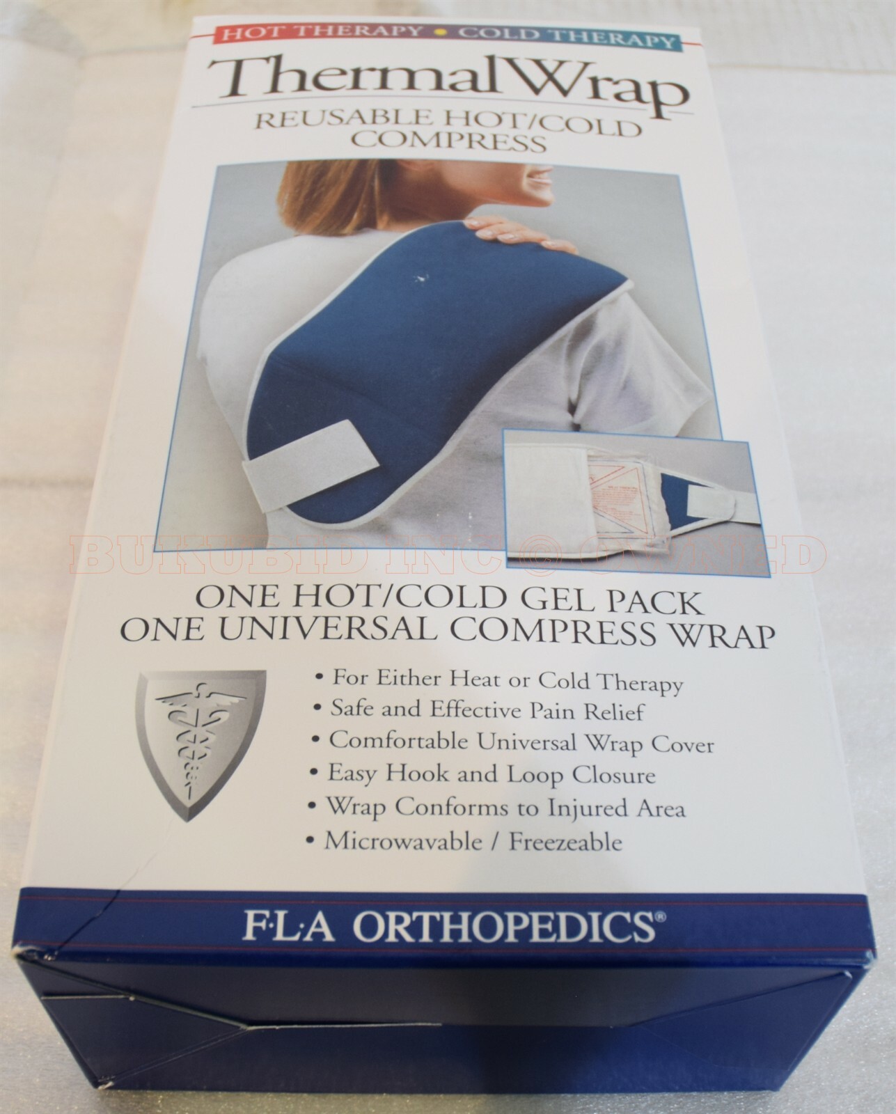 ThermalWrap FLA 53-121 Reusable Hot & Cold Compress 6"x10" Universal Back Wrap