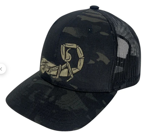Agilite Trucker HAT BLACK camo adjustable snapback closure-One size fits all