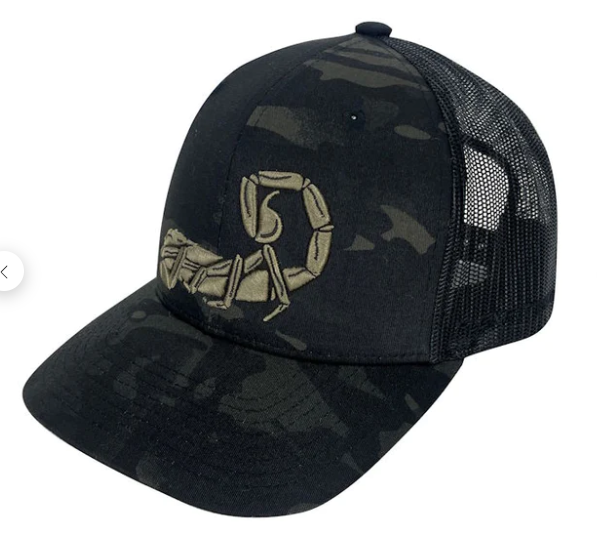 Agilite Trucker HAT BLACK camo adjustable snapback closure-One size fits all