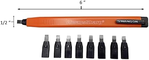 Mechanical Carpenter Pencil, Two Pack, with 8 More Replacement Black Graphite T