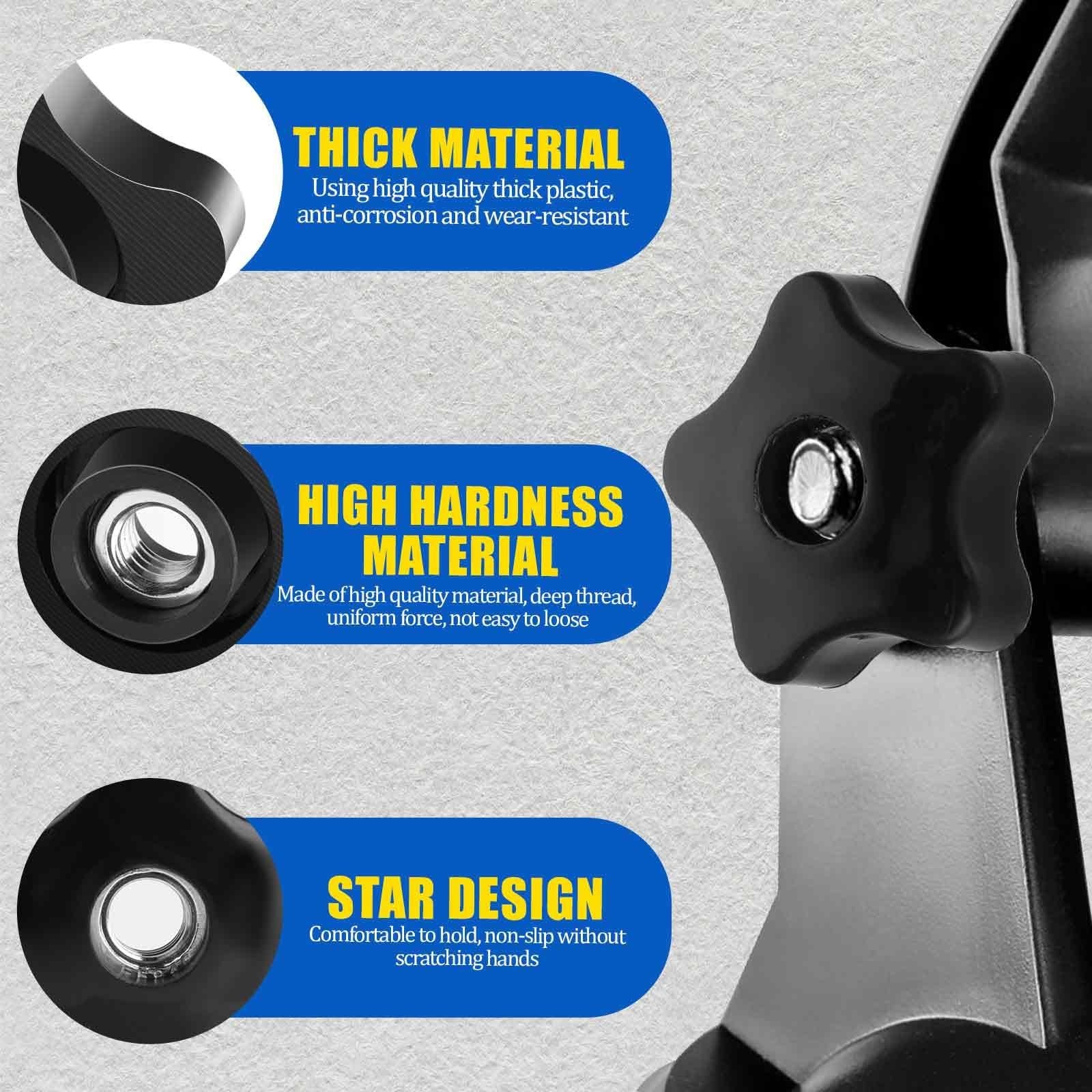 4 Pcs Threaded Knobs 5/16-18 Knob Star Knobs Female Thread Knobs Clamping Nut...