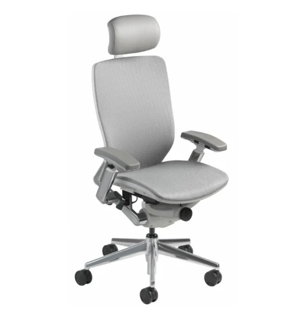 Office mid back task chair white all back mesh Nightingale IC27300 with Headrest