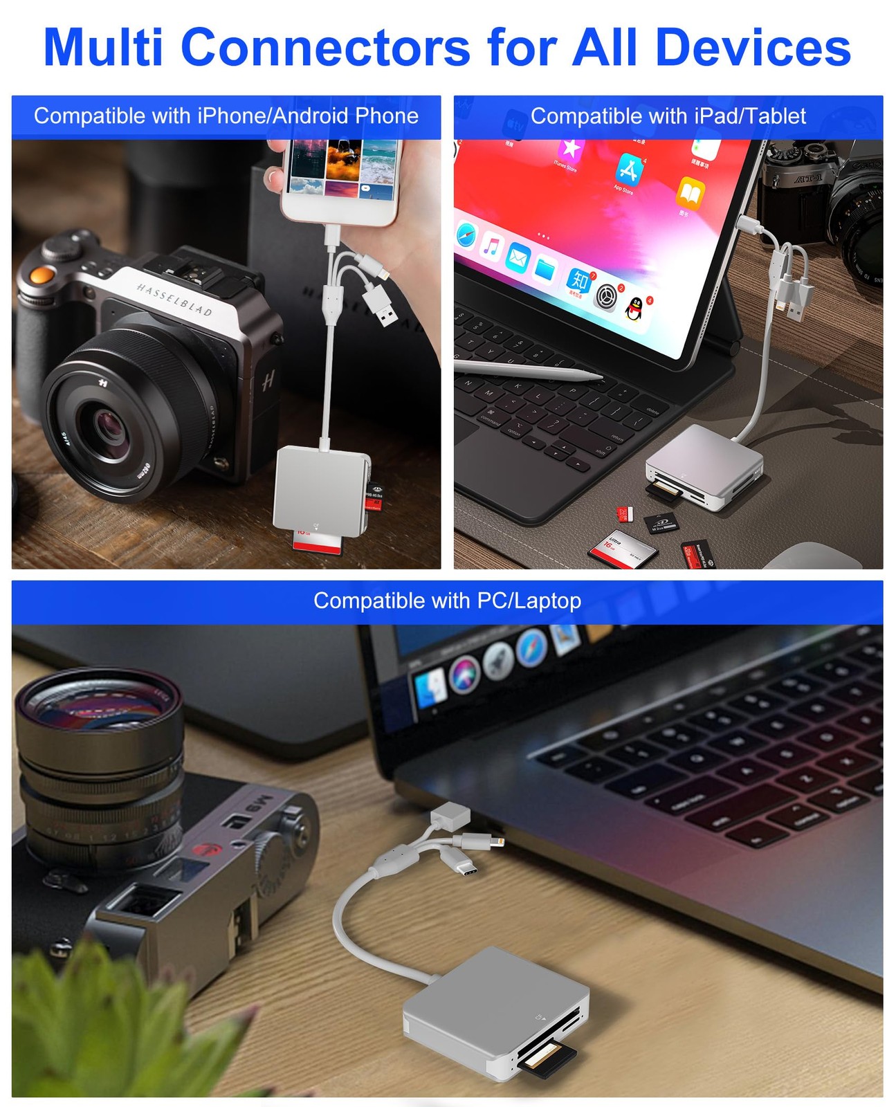 Memory Stick Duo Adapter - 5 in 1 MS/SD/TF/CF/XD Card Reader Multi Adapter wi...