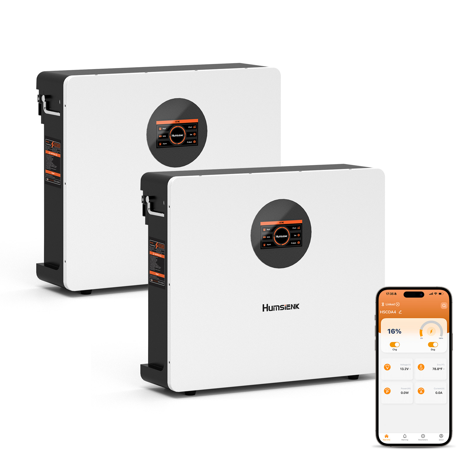 2 PACK 48V 100Ah LCD Wall-Mounted LiFePO4 Lithium Battery 5120Wh Solar off-Grid