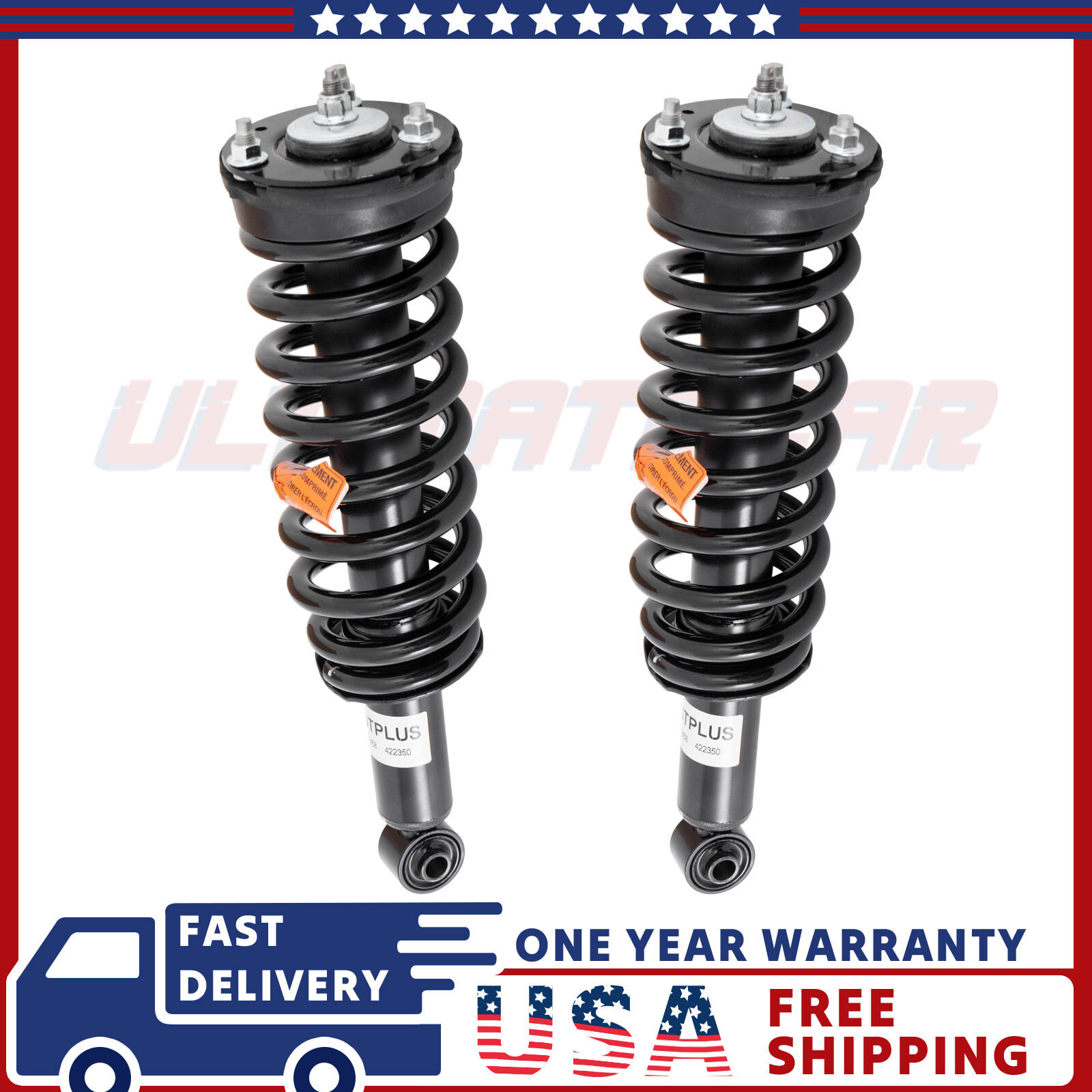 Pair Front Shock Struts Assembly For 2004-2012 Chevy Colorado GMC Canyon 2WD