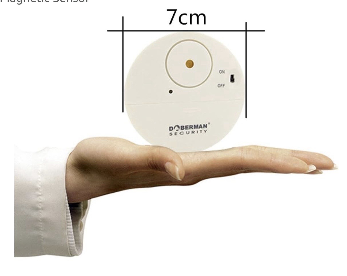 Doberman Security SE-0137 Window/Door Alarm Magnetic & Vibration Sensor 95dB