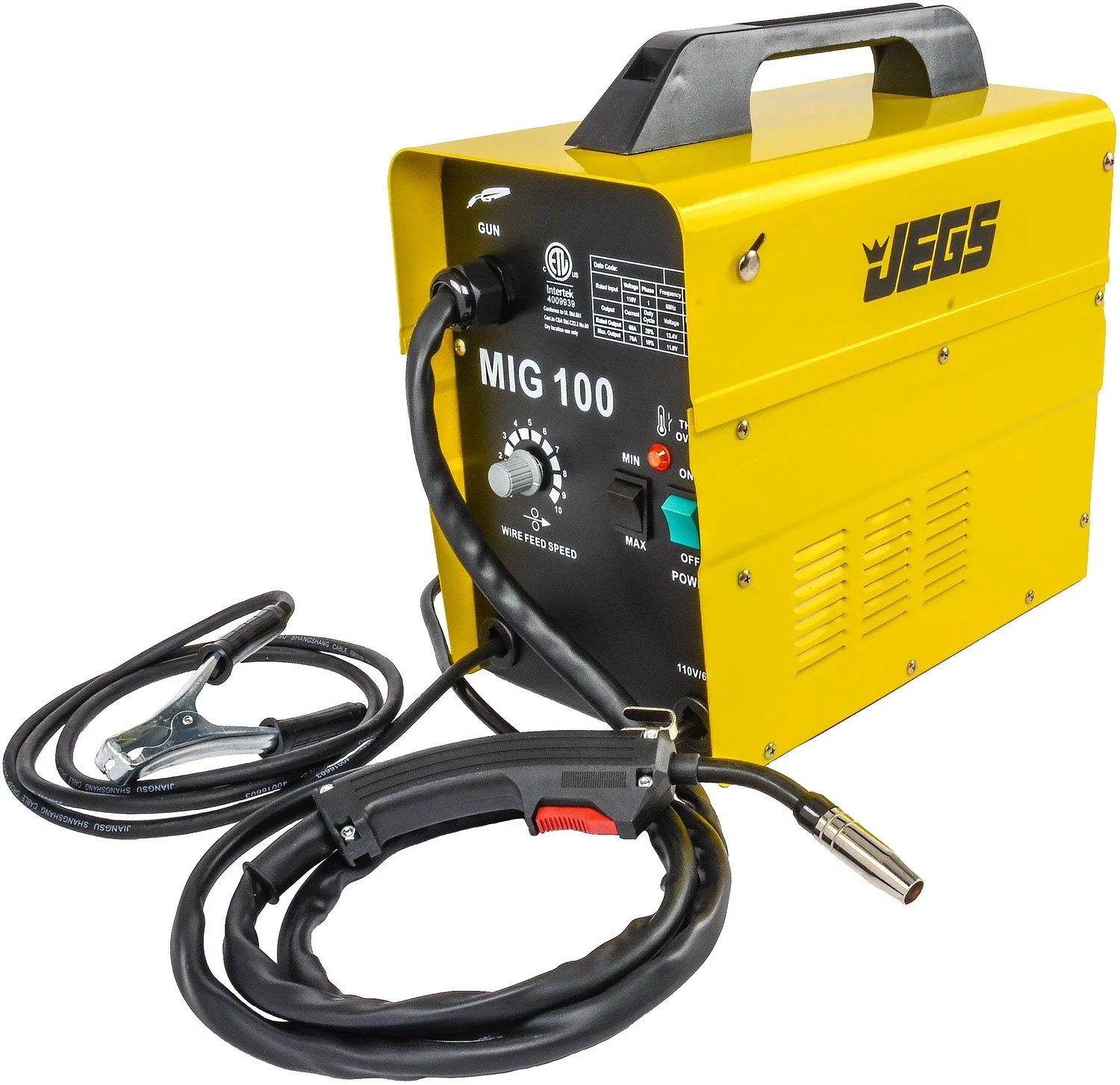 JEGS 81540 MIG 100 Gasless Welder 110V AC