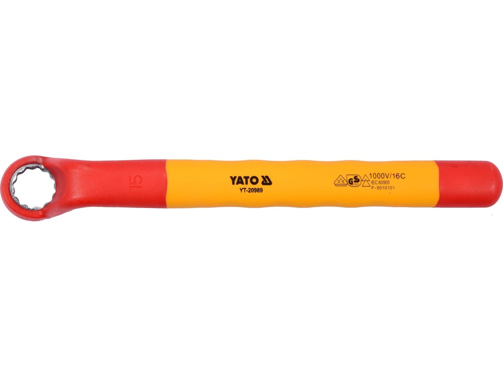 Yato Ring Spanner Fully Insulated 15mm VDE 1000V YT-20989