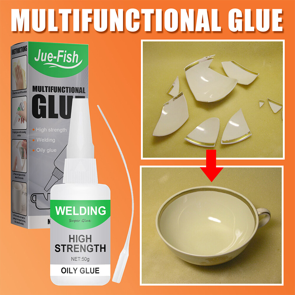 Jue-Fish Glue, 50ML Welding High-Strength Oily Glue, Multifunctional Oily Glue